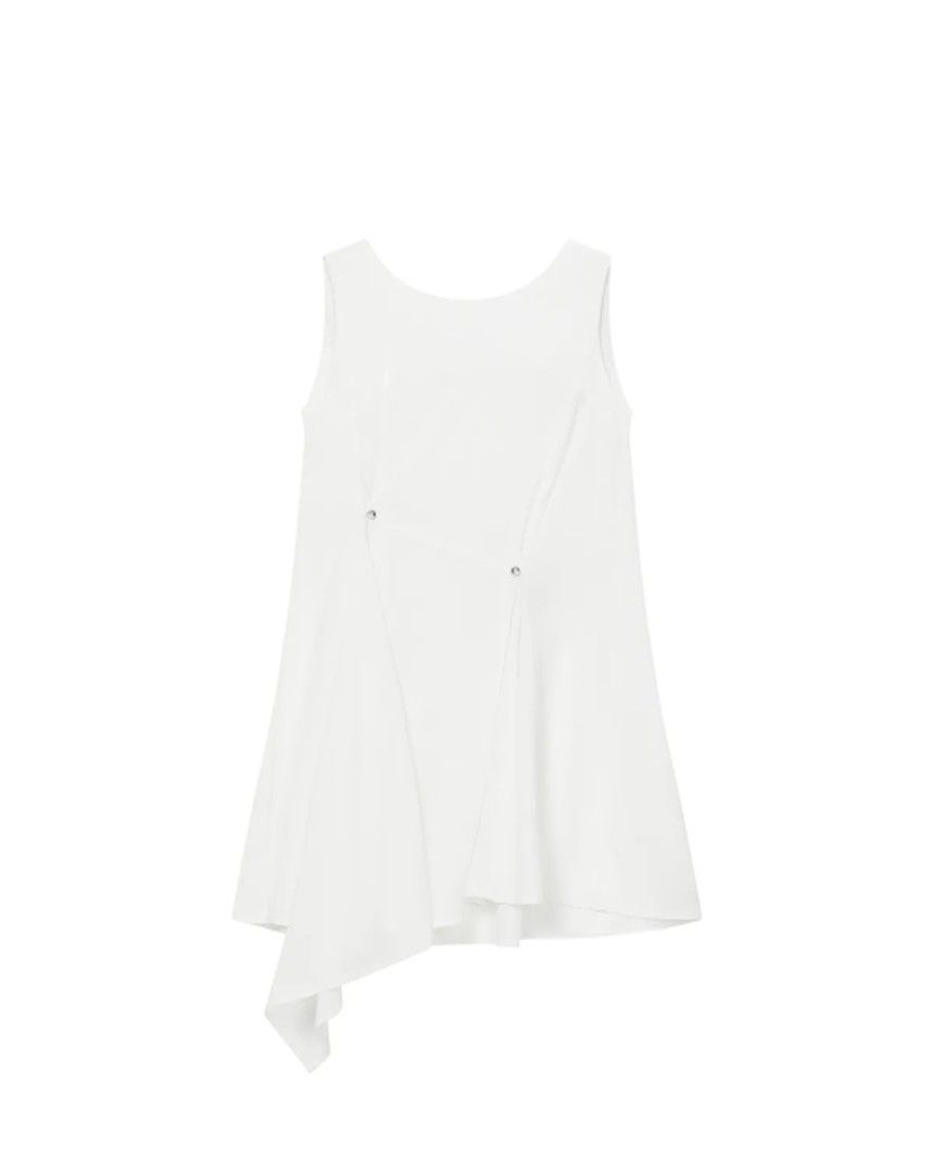 미세키서울 Billow sheer sleeveless one piece IVORY 미디원피스 MSK252OP01IV