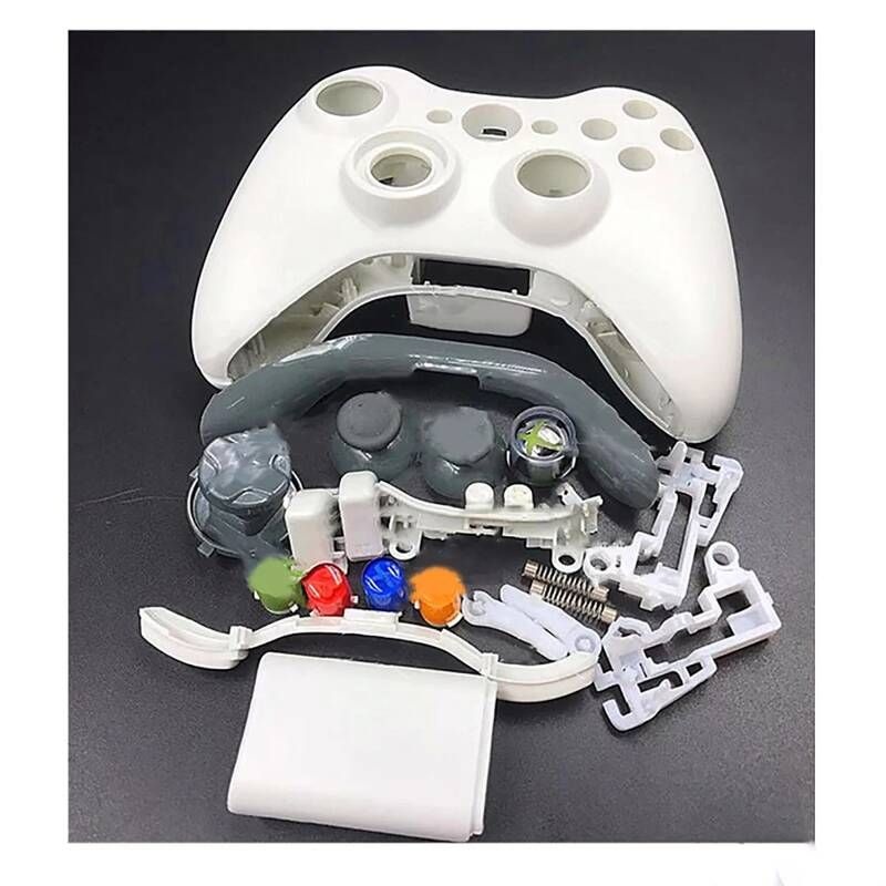 UnKnown [해외] 엑스박스패드 교체 하우징 케이스 액세사리 XBOX컨트롤러 컨트롤러 핸들 전체 키 XBOX 유선/무선 게임 패드 360 수리