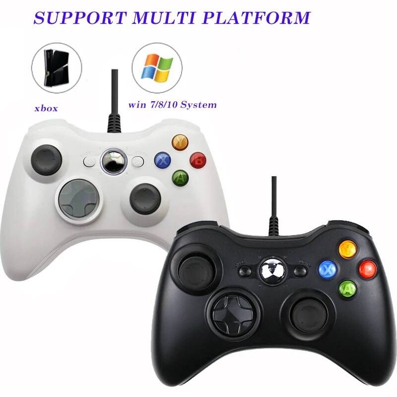 UnKnown [해외] 엑스박스패드 교체 하우징 케이스 액세사리 XBOX컨트롤러 Xbox 360 컨트롤러용 USB 유선 게임 패드 진동 조이스틱 PC x
