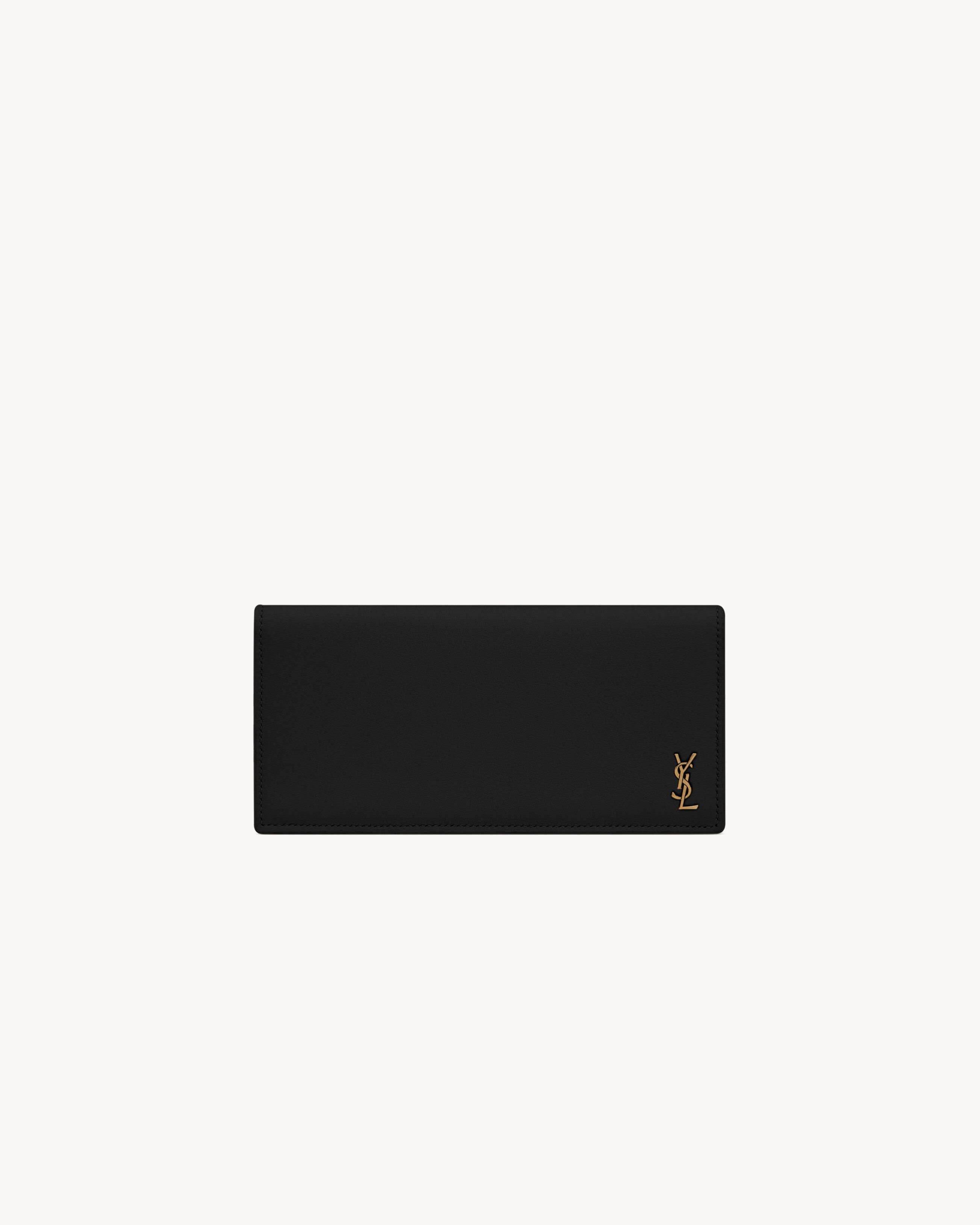 SAINT LAURENT [해외] 생로랑 프랑스 최신상 생로랑 타이니 카산드라 플랫 지갑 그레인 레더 블랙 <b>63554215B0W1000</b> 국내 A/S 가능