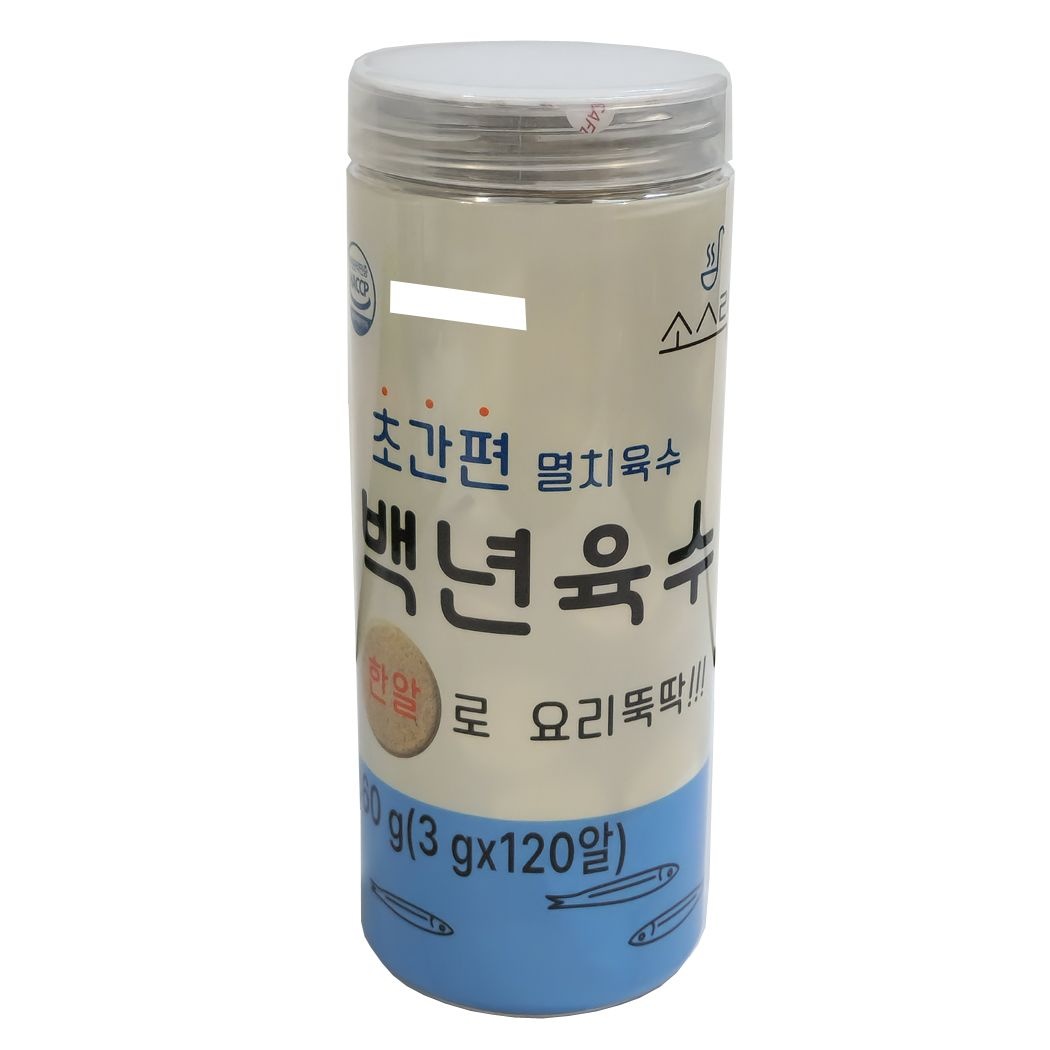소스락 초간편 멸치육수 백년육수 360g (3gX120알)