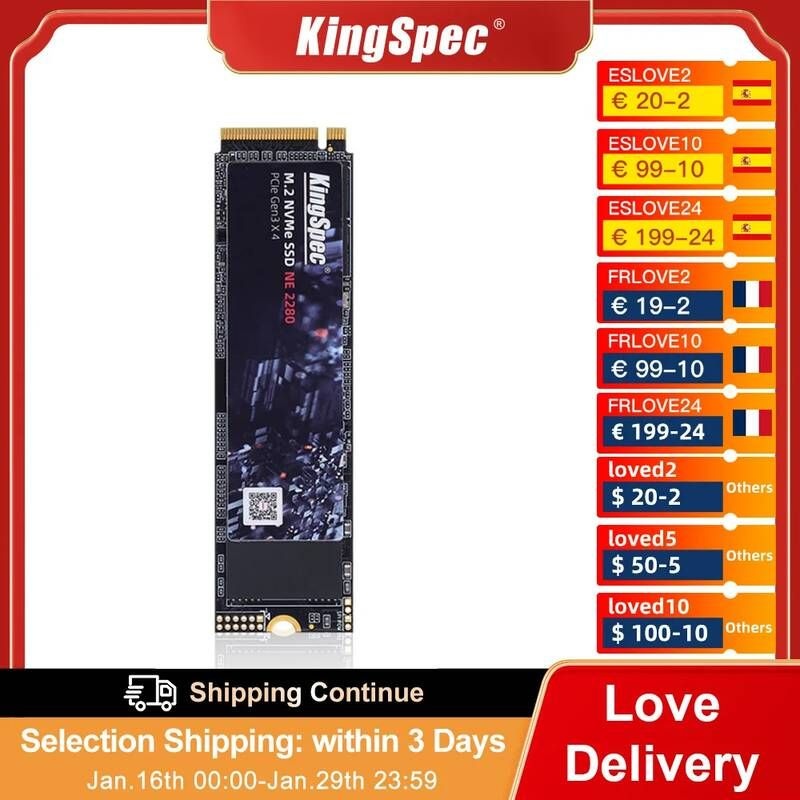 UnKnown [해외] 노트북 SSD 에스에스디 M.2 2TB 1TB 하드 KingSpec-M.2 NVMW 128gb 256gb 512gb M2 1 테라바이트 2 pcie NVMe 2280 PCIE HDD PCIe 내장형 드