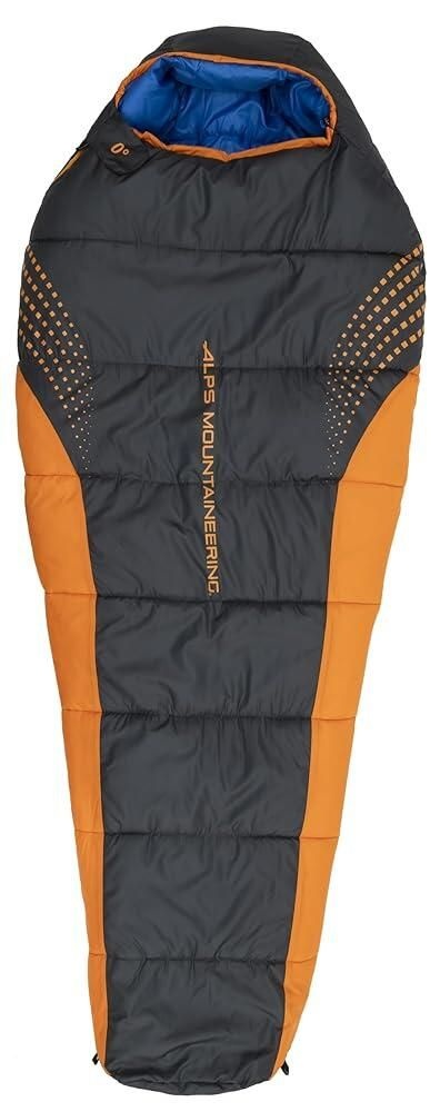 [해외] ALPS Mountaineering Blaze 0° 미라 침낭 XL - 차콜/오렌지/블루 [호환]