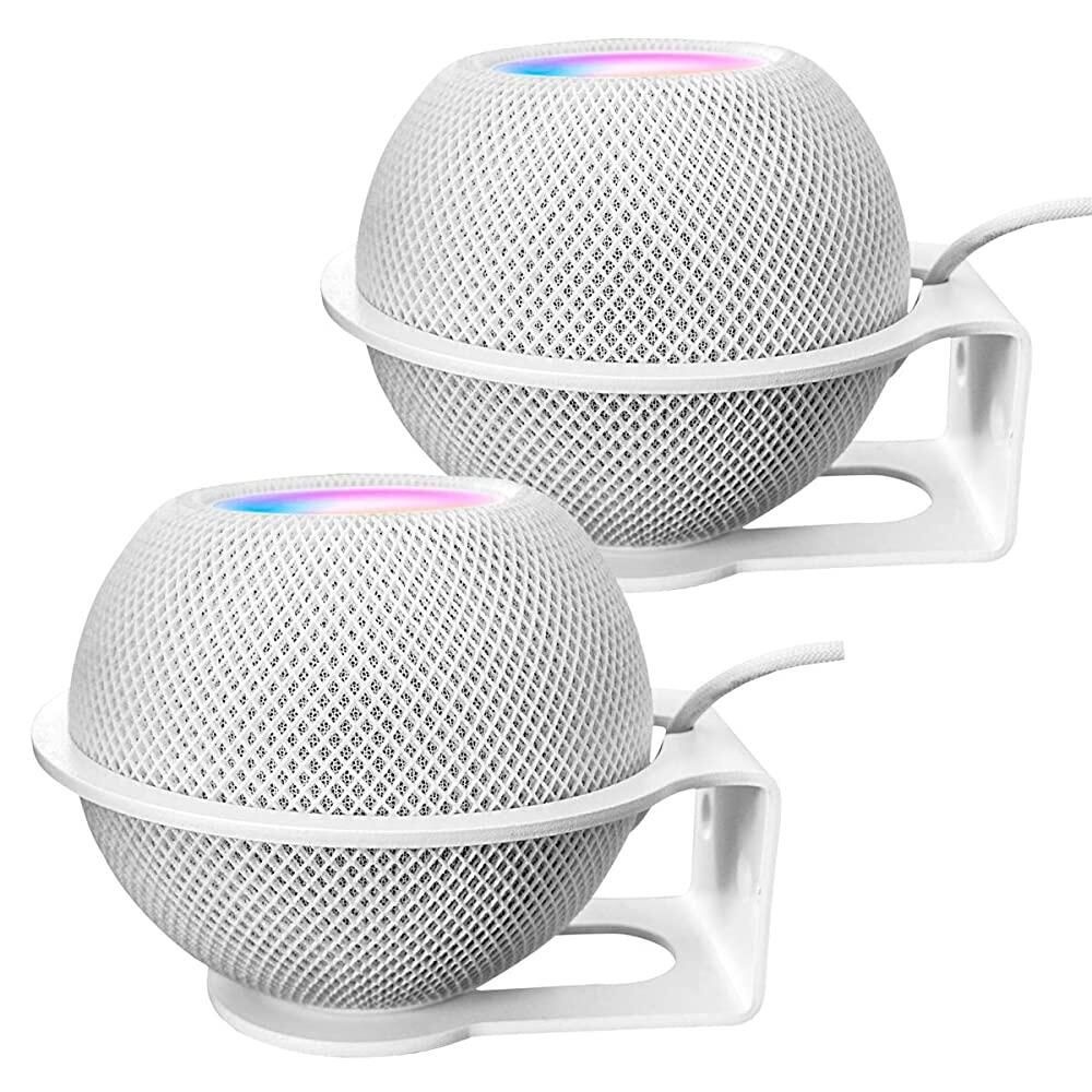 [해외] Homepod 미니와 호환되는 견고한 금속 제작 벽 마운트 Hompod Mini용 공간 절약 액서리 간섭 없는 사운드 품질 복원 2팩