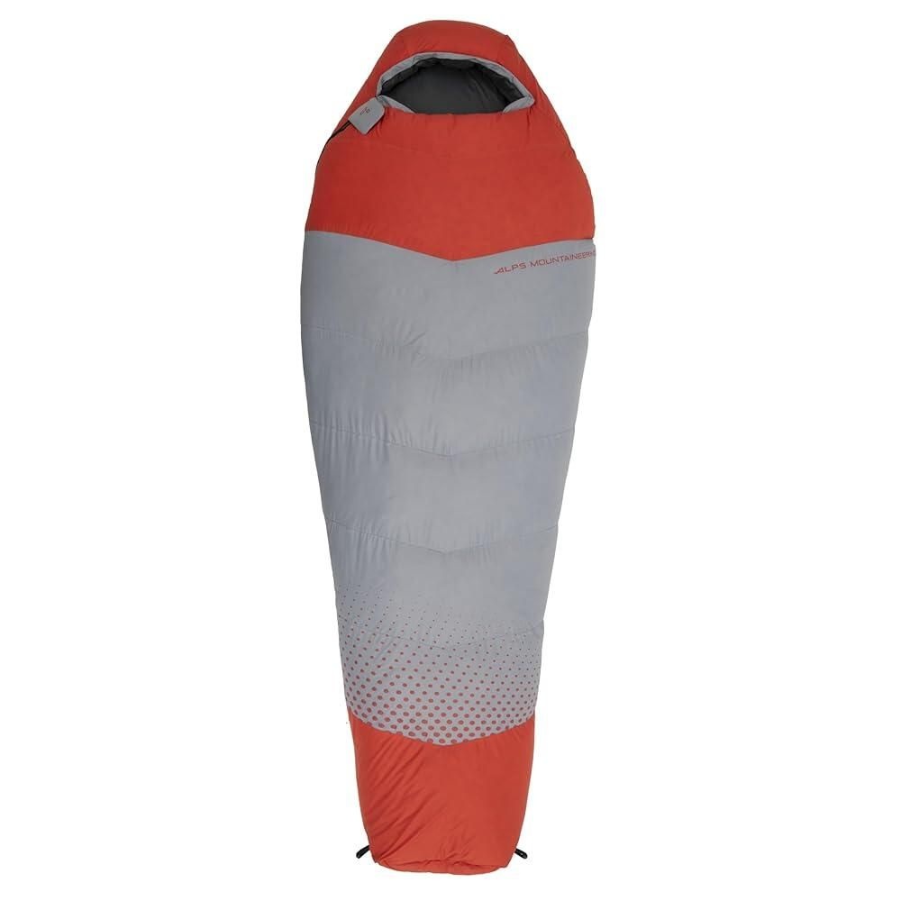 [해외] ALPS Mountaineering Zenith 0° 침낭 - 소수성 다운 단열 드래프트 칼라 압축 자루가 있는 경량 미라 추운 날씨용 캠핑 배