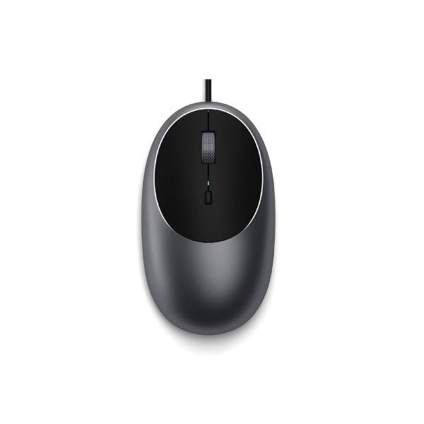 Satechi [해외] 사테치 알루미늄 C1 유선 USB C 마우스 맥북 에어 프로 M5 M4 아이패드 M3 미니 맥 아이맥용 광학 컴퓨터 스페이스 그