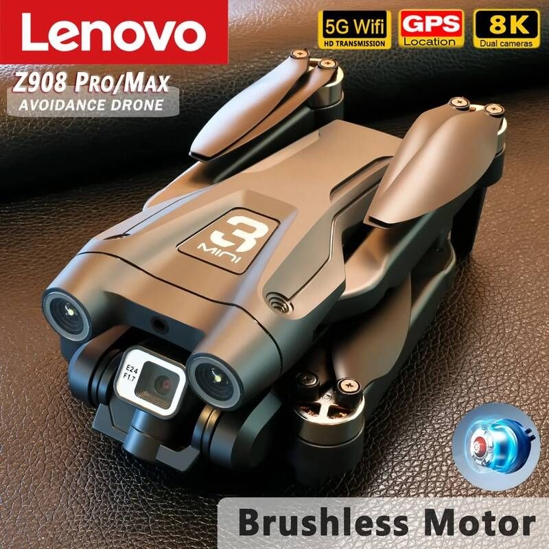 [해외] 입문용 농업용 드론 레노버 Z908Pro Max 브러시리스 모터 듀얼 4K ESC 전문 와이파이 FPV 장애물 회피 4 축 접이식 RC 쿼