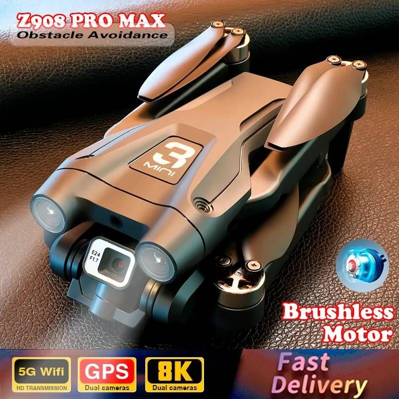 [해외] 입문용 농업용 드론 Z908 프로 맥스 미니 GPS 전문가용 4K 8K HD 카메라 와이파이 FPV 지능형 장애물 회피 브러시리스