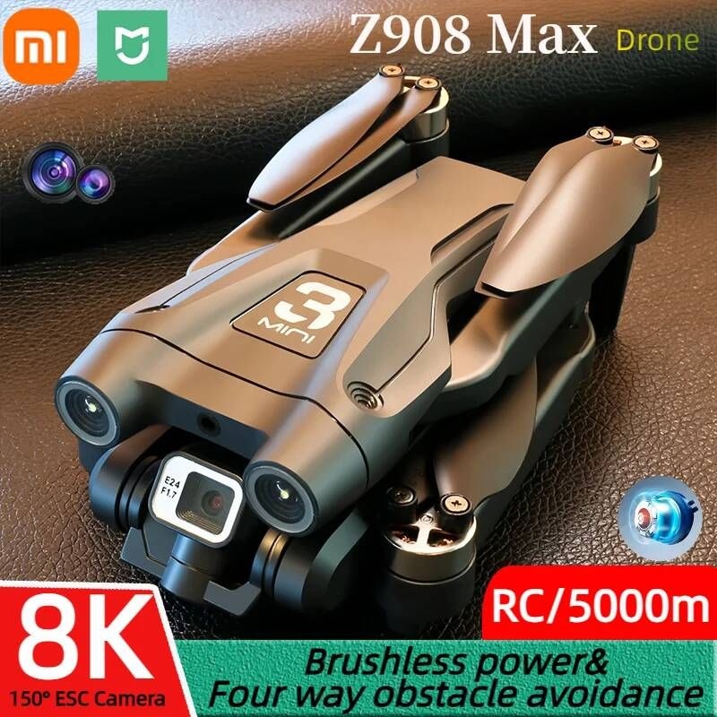 [해외] 입문용 농업용 드론 샤오미 미지아 Z908 프로 맥스 브러시리스 모터 8K GPS 전문 듀얼 HD 항공 사진 FPV 장애물 회피