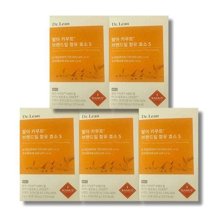 [보리담다] 닥터린 발아 카무트 브랜드밀 함유 효소 S 2g x 30포 5박스