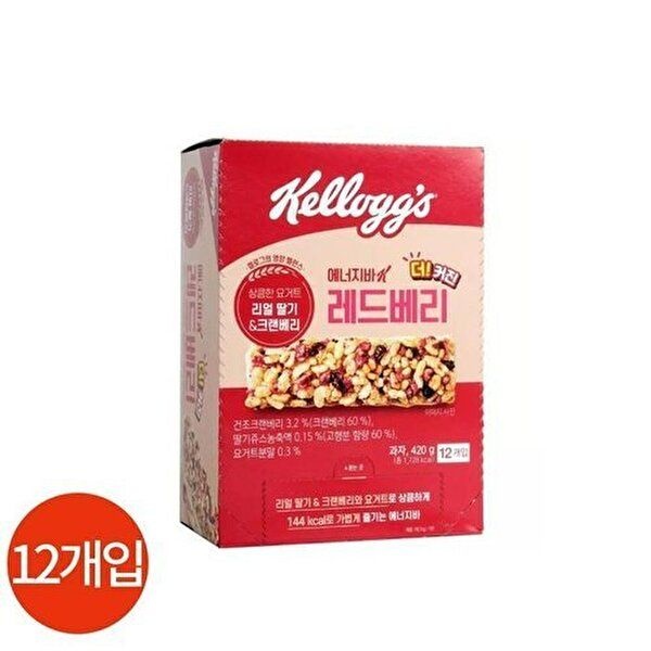 [셀러허브 식품]켈로그 에너지바 K 레드베리 35g x 12개 (51037205)