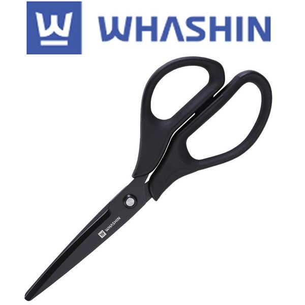 화신 738 3D 블랙 코팅 가위 사무용 _