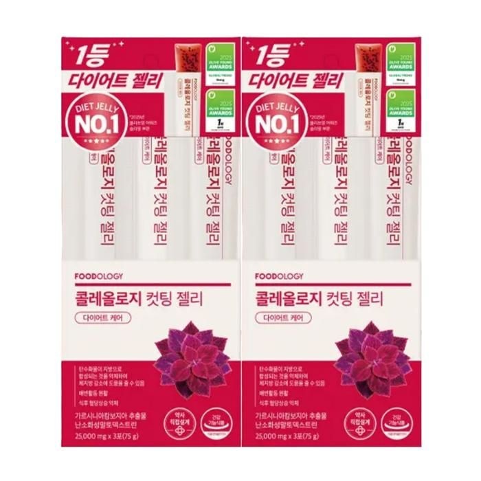 푸드올로지 콜레올로지 컷팅 젤리 3포입 x 2개 여행용 휴대용