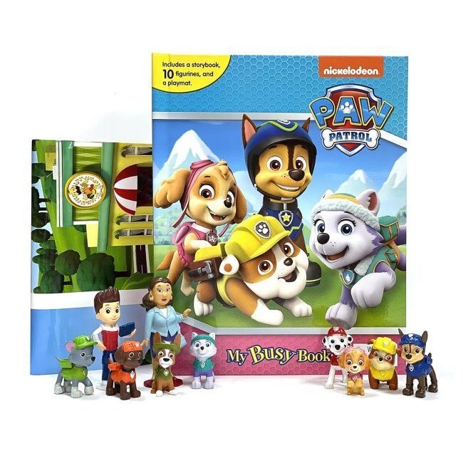 Paw Patrol Girls My Busy Book - 퍼피 구조대 (퍼 패트롤) 걸즈 비지북 피규어 책 Phidal (574044)
