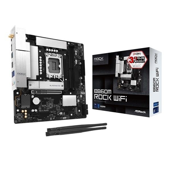 ASRock B860M Rock WiFi 디앤디컴 인텔B860M-ATX 4164750