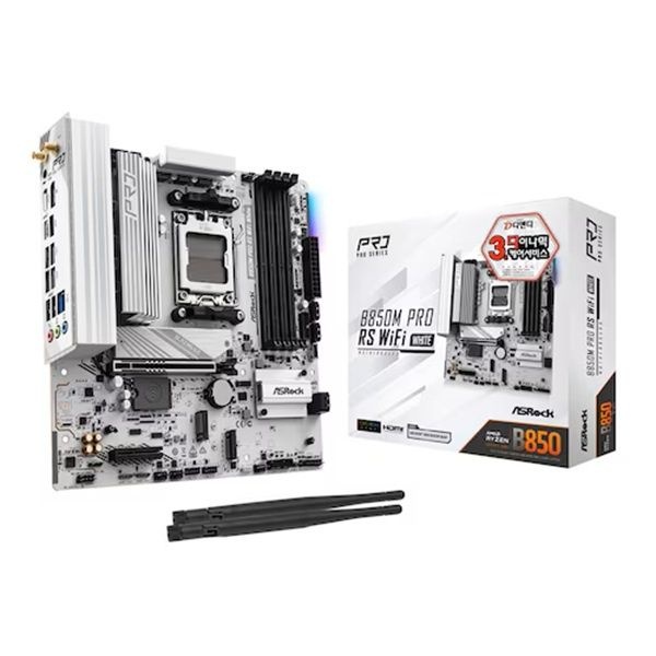 ASRock B850M Pro RS WiFi WHITE 디앤디컴 A B850M-ATX 4164730