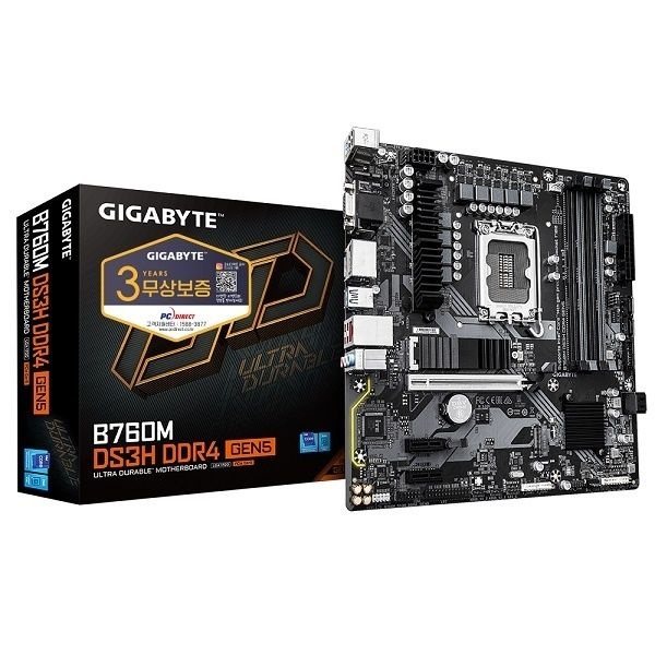 UnKnown GIGABYTE B760M DS3H D4 GEN5 피씨디렉트 인텔B760M-ATX 4164684