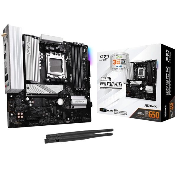 ASRock B650M Pro X3D WiFi 에즈윈 A B650M-ATX 4164656
