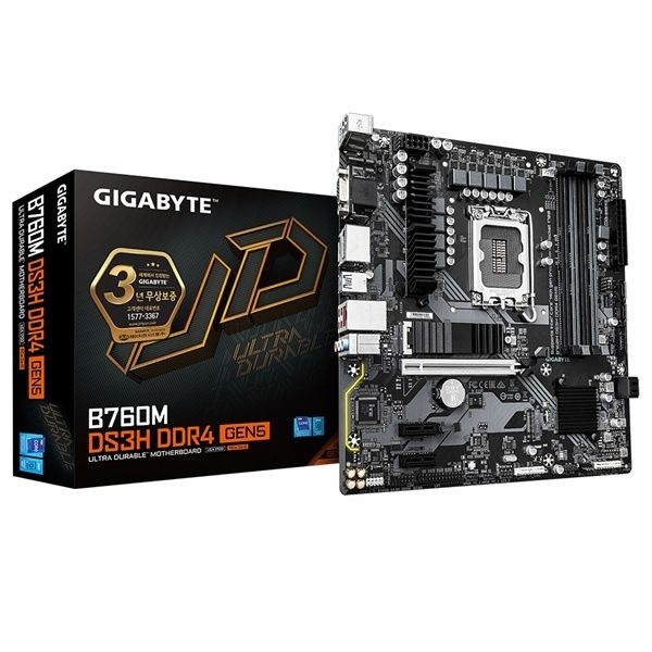 UnKnown GIGABYTE B760M DS3H D4 GEN5 제이씨현 인텔B760M-ATX 4164644