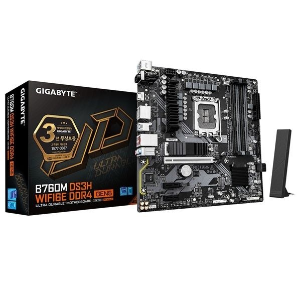 UnKnown GIGABYTE B760M DS3H WIFI6E D4 GEN5 제이씨현 인텔B760M-ATX 4164636
