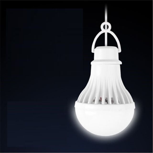 캠핑용 USB 램프 전구형 5V 7W 14 LED 1M Whi ND653