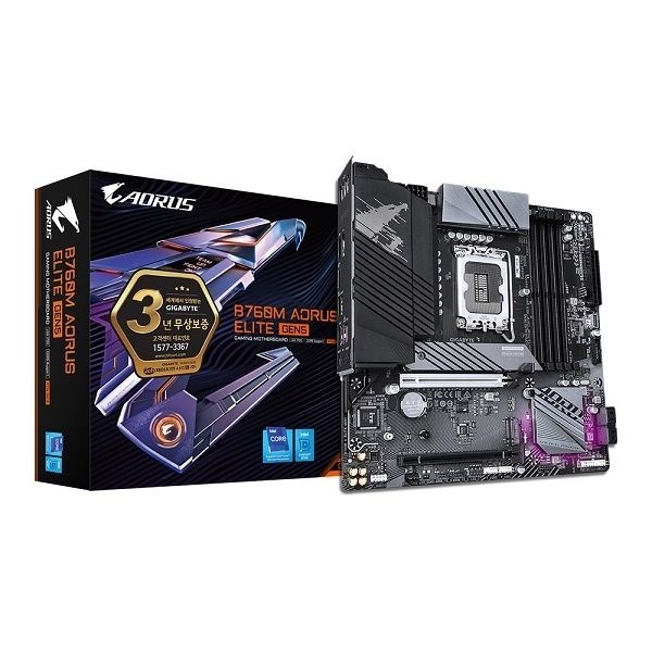 GIGABYTE B760M AORUS ELITE GEN5 제이씨현 인텔B760M-ATX 4164599