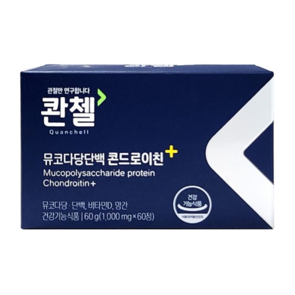 [오늘출발] 콴첼 뮤코다당단백 콘드로이친 플러스 관절 건강 60정 철갑상어 소연골