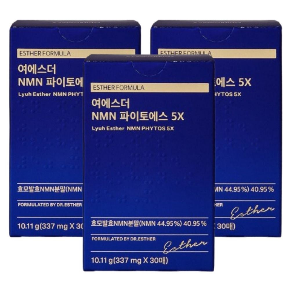 여에스더 NMN 파이토에스 5X 식물성 엔엠엔 필름 337mg x 30매 3박스