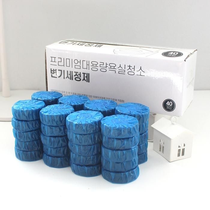 [그리고]  대용량 화장실 변기 욕실 청소 세정제 50g 40개