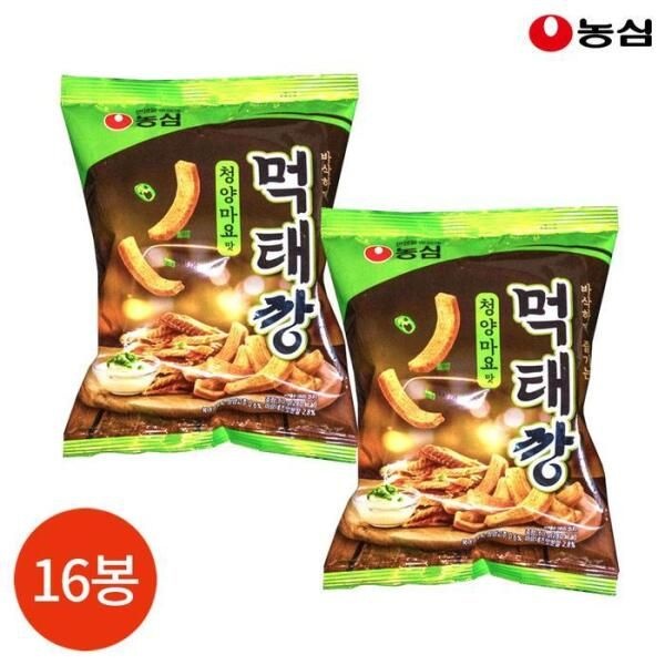 농심 [셀러허브 식품] 농심 먹태깡 청양마요맛 60g x 16봉