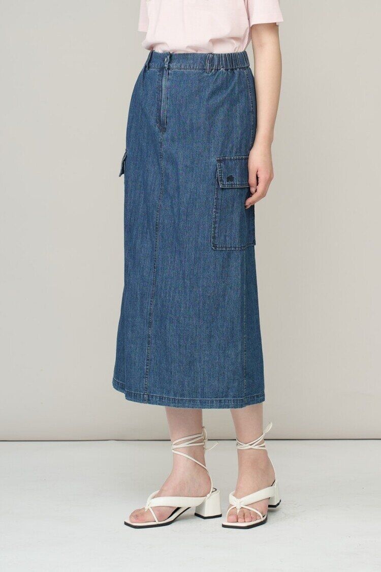 BCBG [모다아울렛][BCBG][올앤선드리] 데님 PK 스커트 A6M4S278_DG 대구점