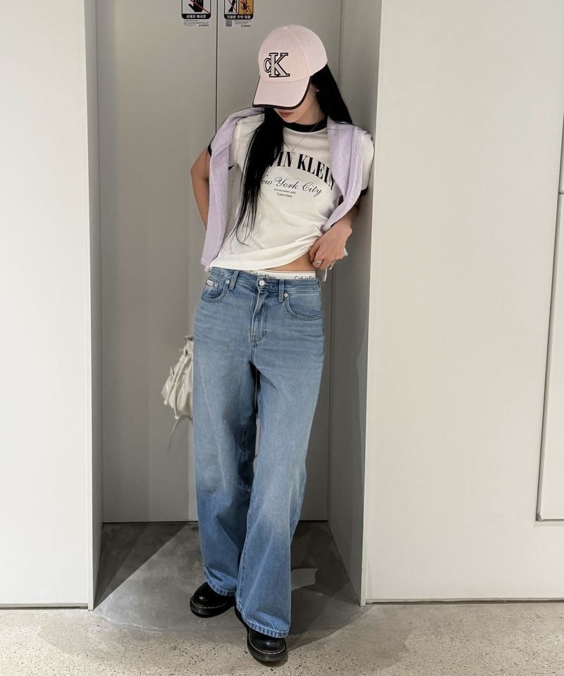 CALVIN KLEIN JEANS 캘빈클라인 진 CALVIN KLEIN JEANS 여성 와이드레그 데님 47F661G 1X8 OIZ274