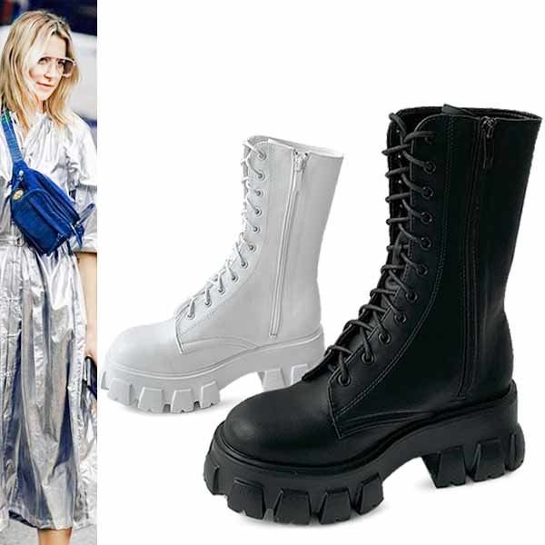 카미엣뮤즈 [패션플러스][카미엣뮤즈]플랫폼 워커 부츠_KM21s365