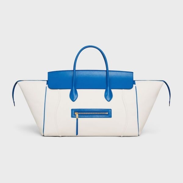 CELINE [해외] 셀린느 프랑스 백화점 관세 포함 셀린느 빅 러기지 텍스타일 카프스킨 내추럴 울트라 블루 L108L3E01 GKG1 국내 A/S 가능