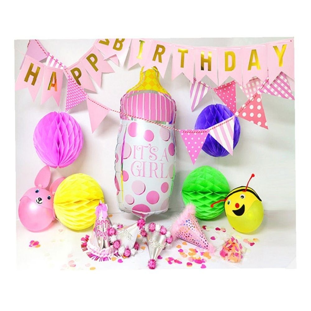 머니라떼협력사 머니라떼 이벤트 생일 가랜드 해피벌스데이 핑크 해피버스데이가랜드 파티용품가랜드