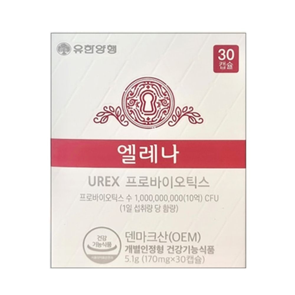 유한양행 엘레나 질 유산균 프로바이오틱스 알레나 엘리나 질건강 30캡슐 MJ