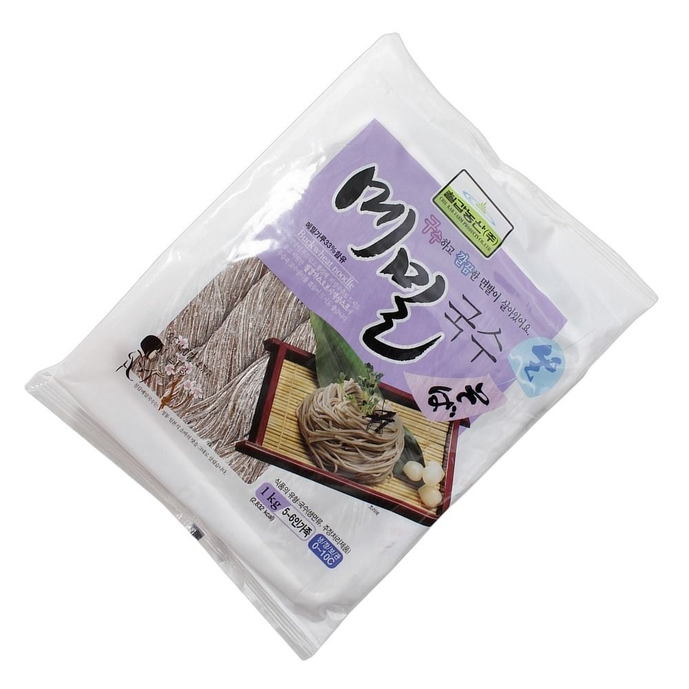 칠갑 식자재 막국수용 돈가스맛집 한식 별미 야식 건면 냉면 소바 생메밀국수 1kg 1개