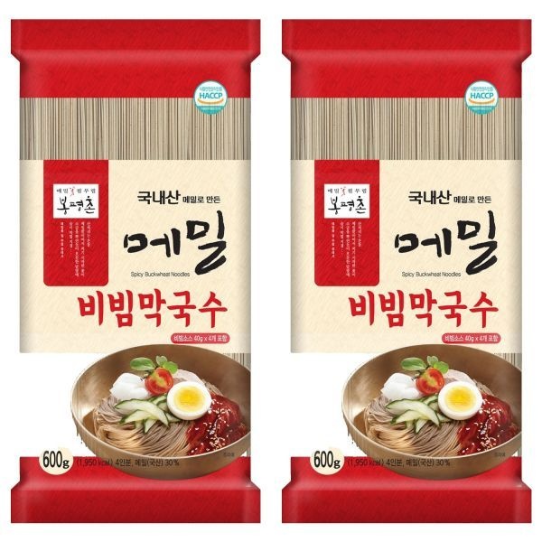 UnKnown 봉평촌 메밀 비빔 막국수 600g 2개 식사 혼밥 점심시간 회식 중식 즉석요리