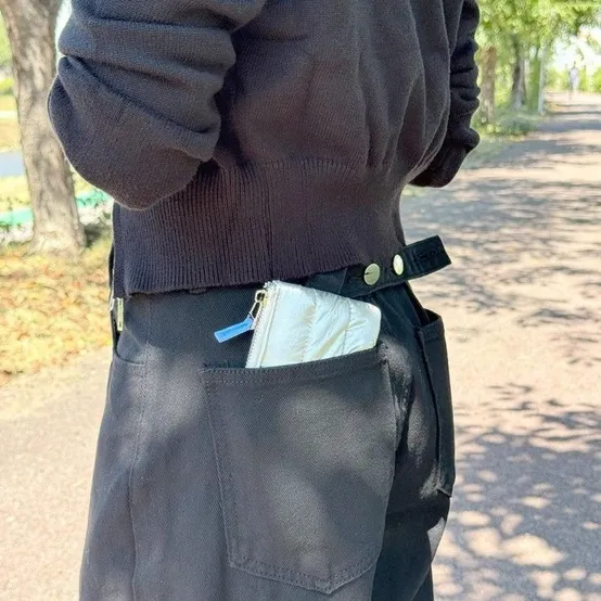 여성 미니 패딩 지갑 파우치