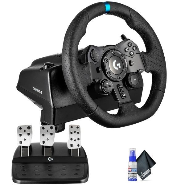 Logitech [해외] 로지텍 G923 레이싱 휠 페달 Trueforce 시뮬레이션 드라이빙 PC PS4 PS5 호환 액세서리 308972