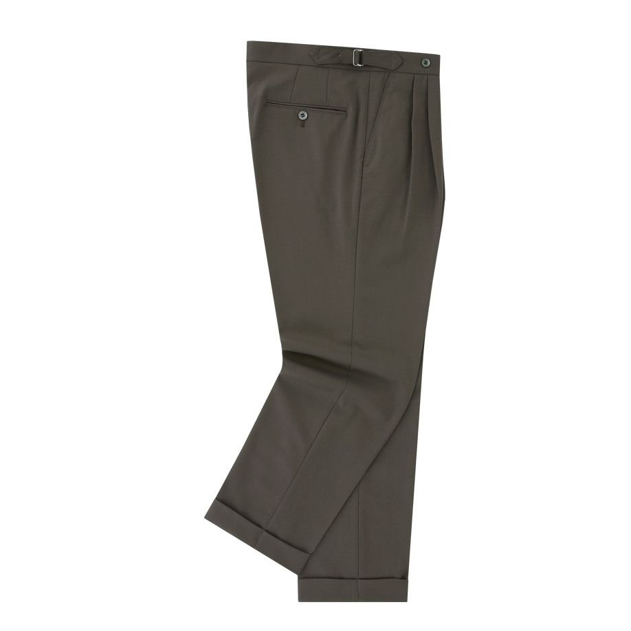 22FW Wool soft adjust 2Pleats Easy Trousers Light Brown 1337699