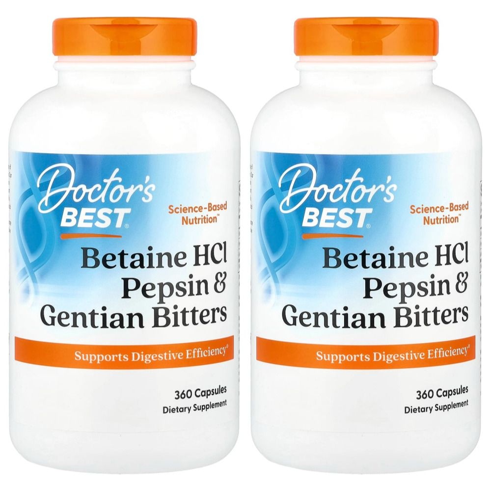 [해외] 닥터스베스트 베타인 HCI 펩신 & 젠티안 비터스 Betaine HCl Pepsin & Gentian Bitter 360정 2개