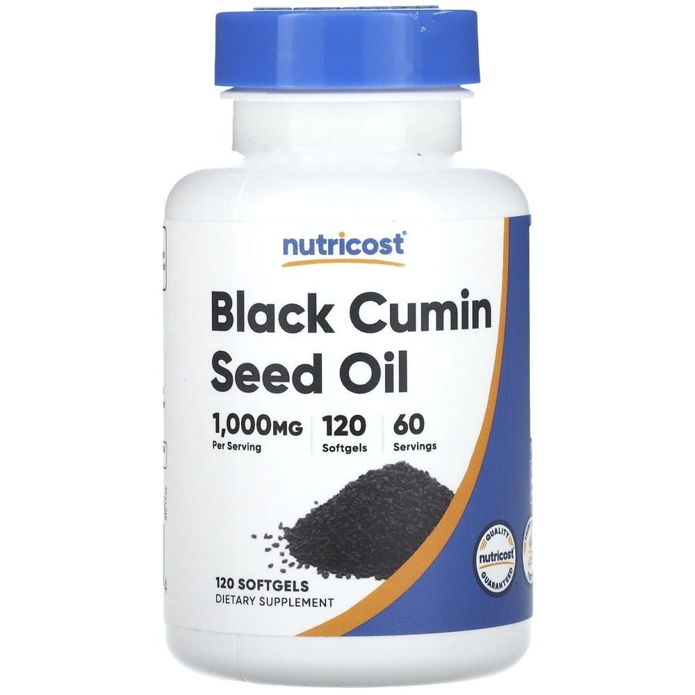 [해외] 뉴트리코스트 블랙 커민 씨 오일 Black Cumin Seed 1000mg 120소프트젤