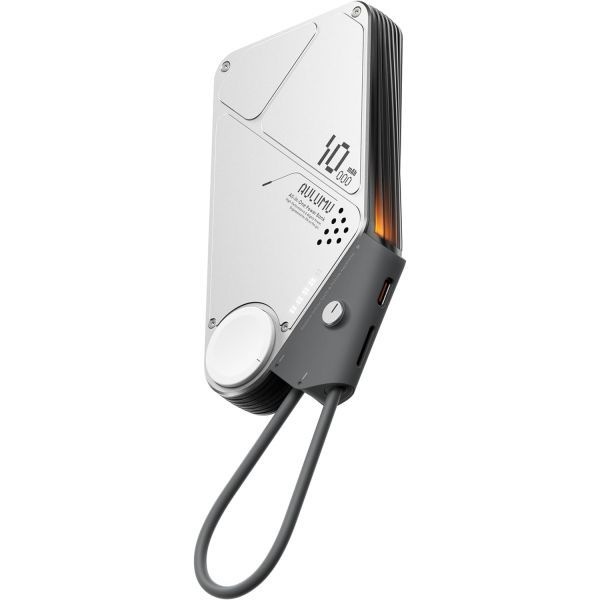 Aulumu [해외] Aulumu 알루무 M10 마그네틱 파워 뱅크 10000mAh iWatch 휴대용 충전기 맥세이프 지원 내장형 접이식 케이블 기내 반입