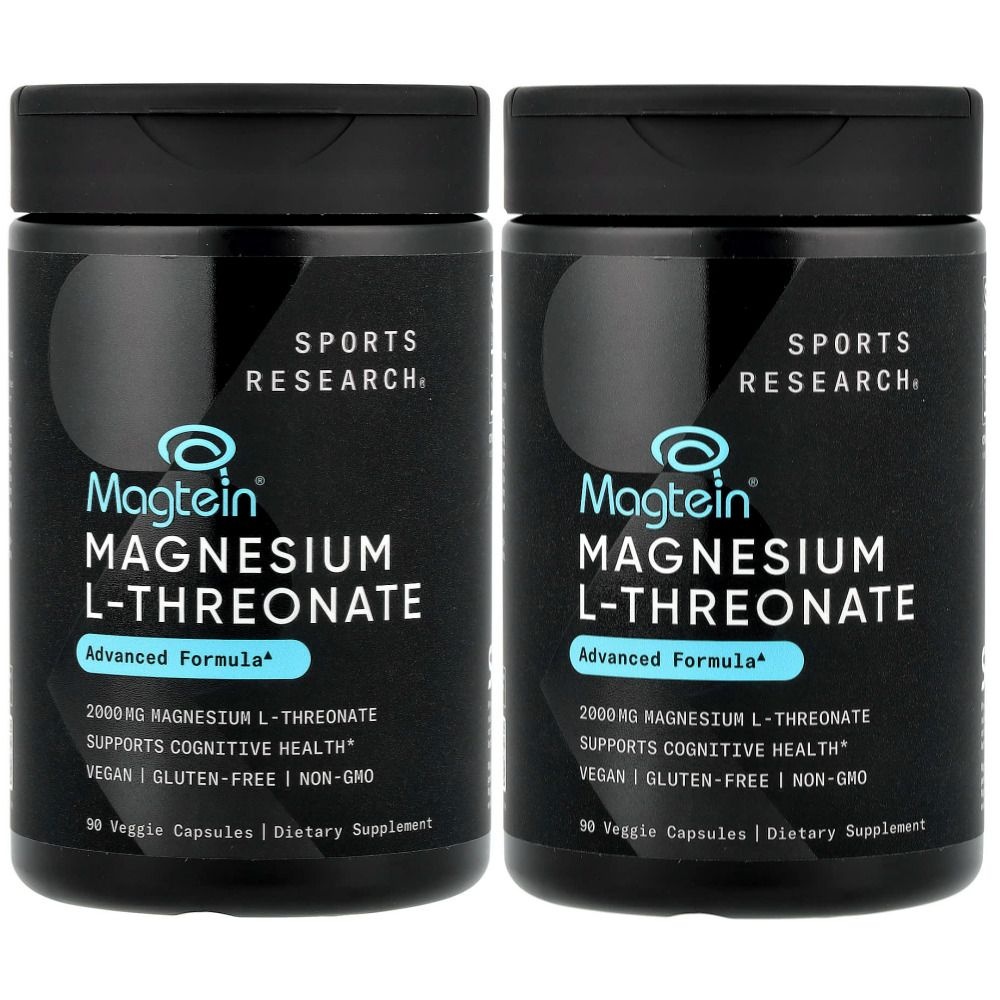 스포츠리서치 마그네슘 L-트레오네이트 Magnesium L-Threonate 2000mg 90정 2개