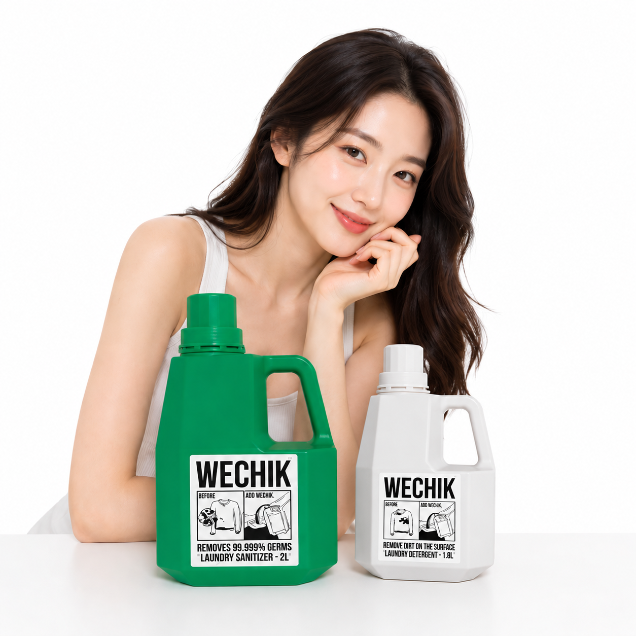 위칙 소독 섬유유연제 2L 1개+9중효소 EM Plus 세탁세제 1.5L 1개
