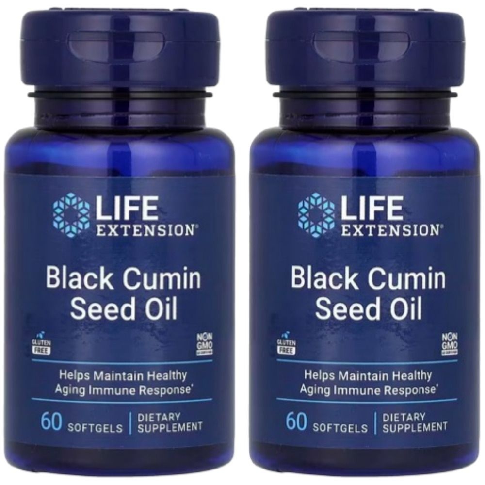 [해외] 라이프익스텐션 블랙 커민 씨드 오일 Black Cumin Seed 60정 2개