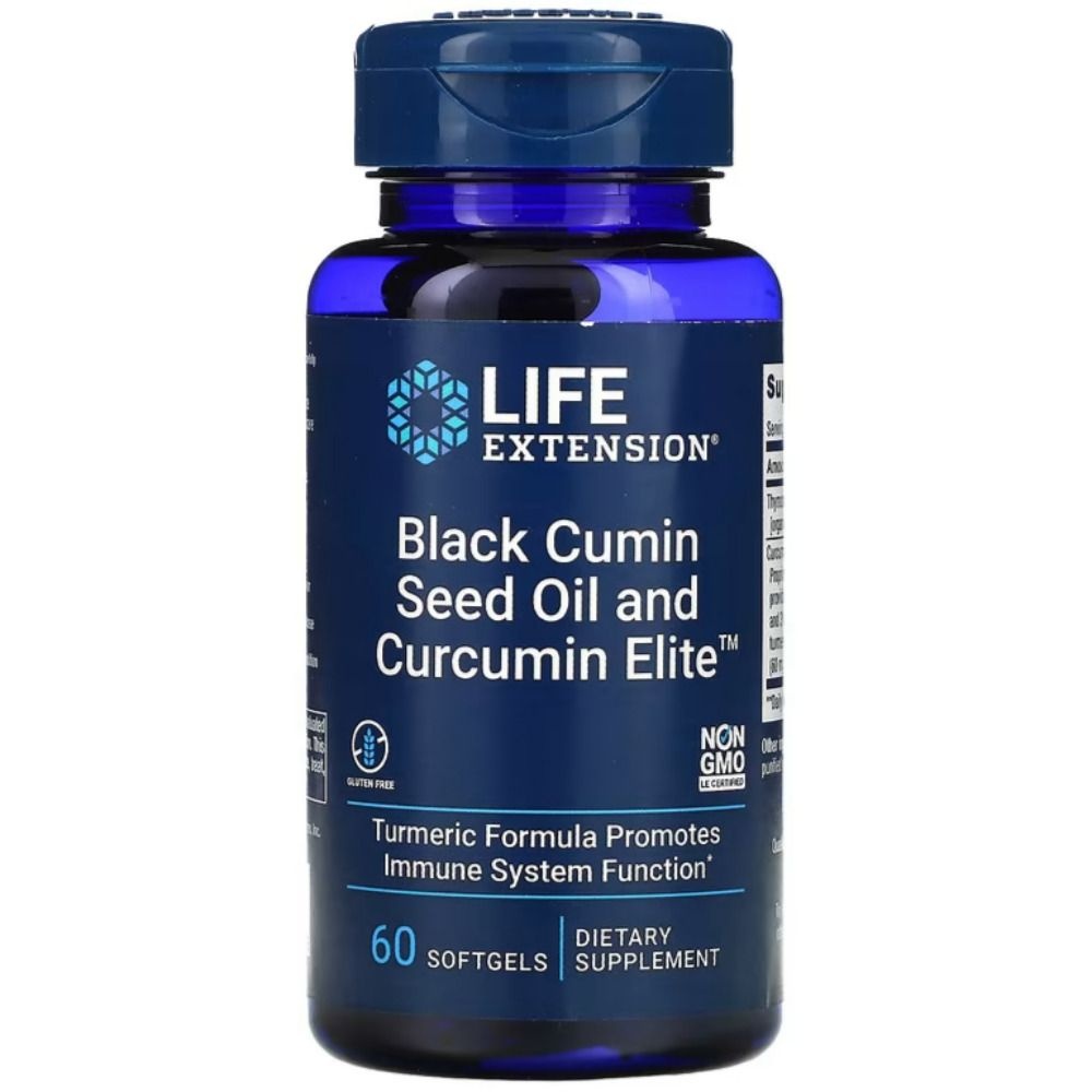 [해외] 라이프익스텐션 블랙 커민 씨드 오일 커큐민 엘리트 Black Cumin Seed Curcumin Elite 60정