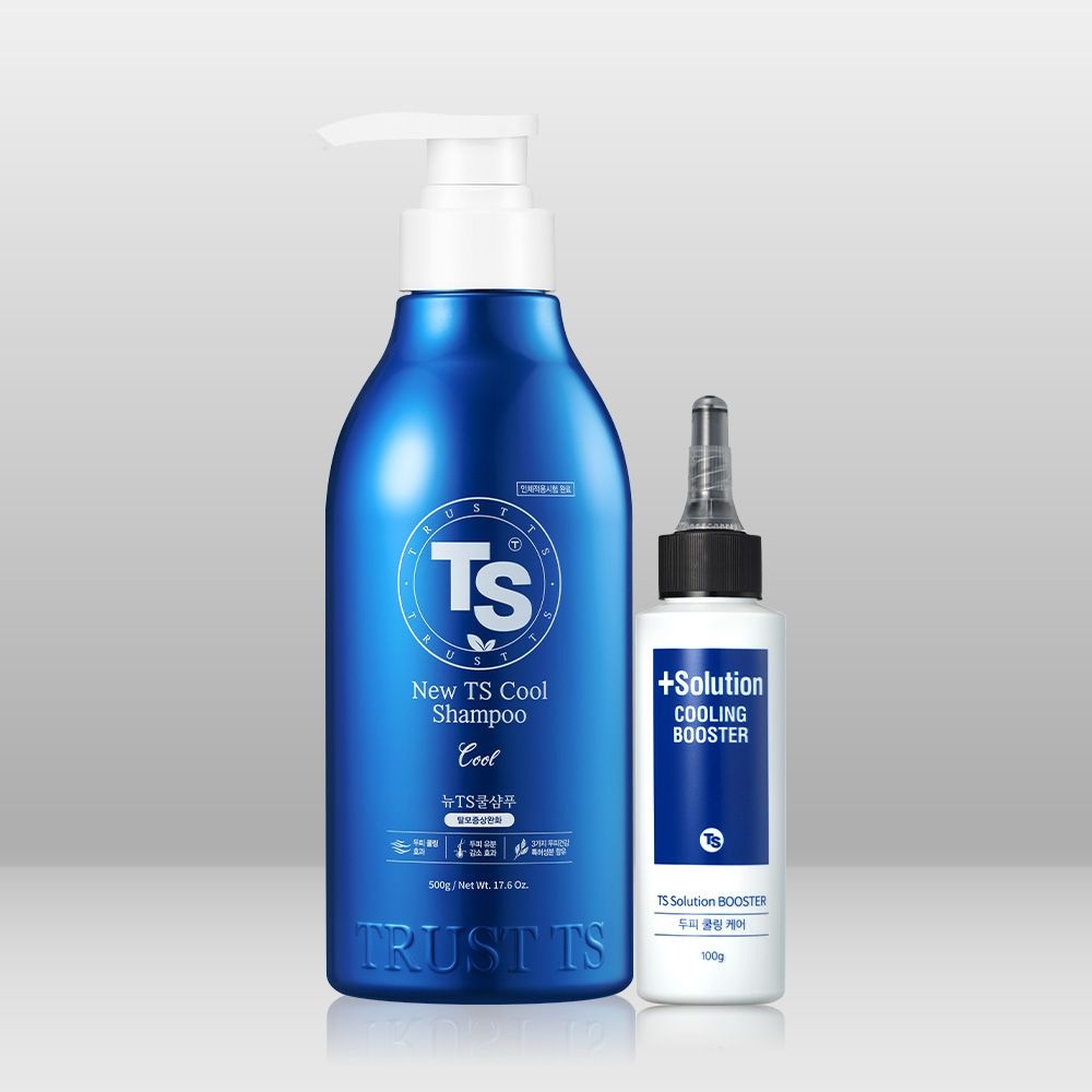 뉴TS쿨 증상완화 쿨링 샴푸 500g+쿨링부스터 100g