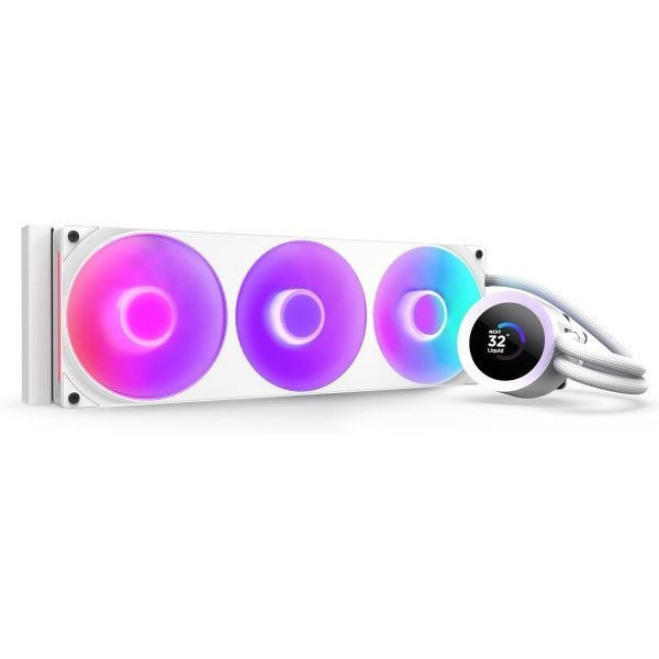 [해외] NZXT Kraken Plus 360 RGB – 일체형 CPU 수랭 쿨러 360mm 라디에이터 F360 코어 싱글 프레임 팬 맞춤형 1.54인치 정사각형 LCD